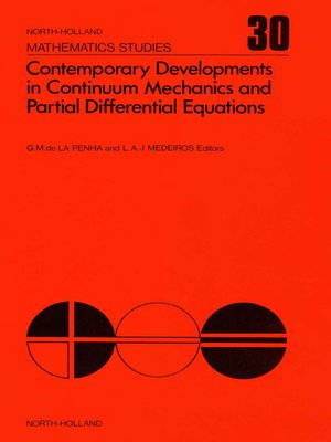 cover image of Contemporary Developments in Continuum Mechanics and Partial Differential Equations
